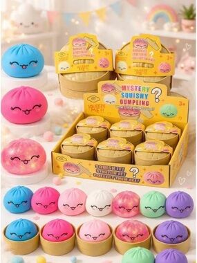 Mystery Squishy Dumpling Stress Toy for 3+ years please